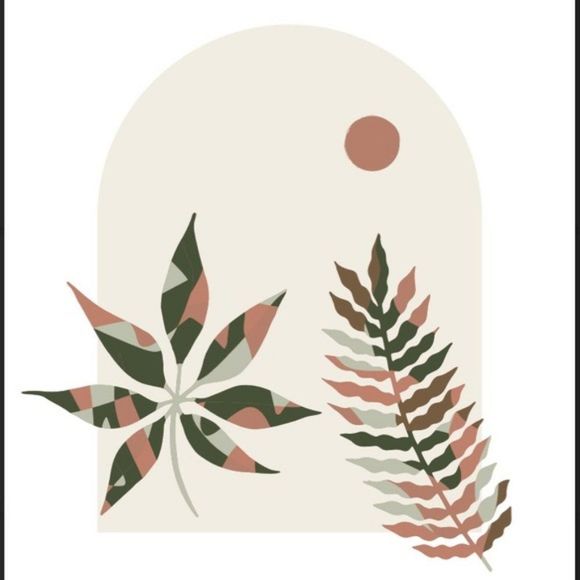 Minimalist modern boho abstract wall art print - Picture 2 of 2